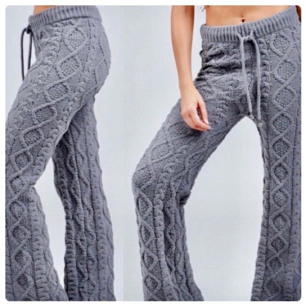 Luxury Chenille Cable Knit Lounge Pants - Picture 7 of 10
